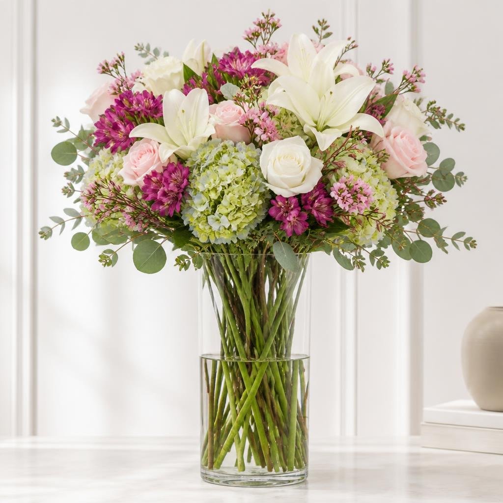 Clear Cylinder Glass Vase