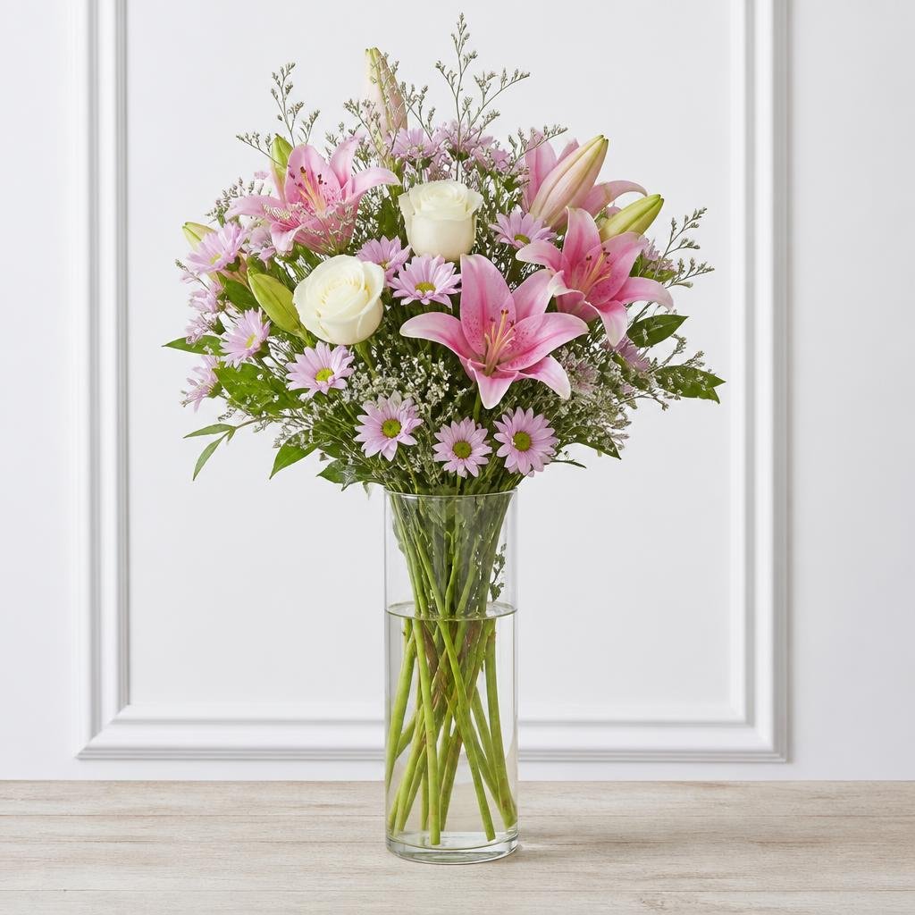 Clear Cylinder Glass Vase