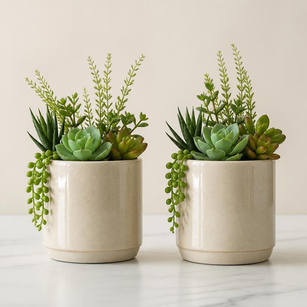 Concrete Mini Pot Duo