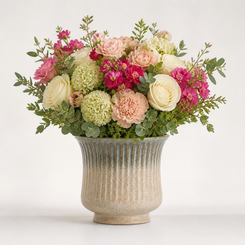Stoneware Wide Mouth Vase AW4