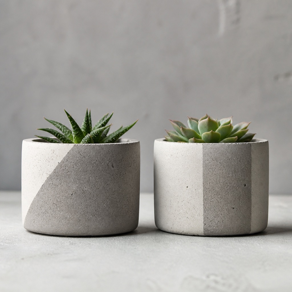 Concrete Mini Pot Duo Image 2