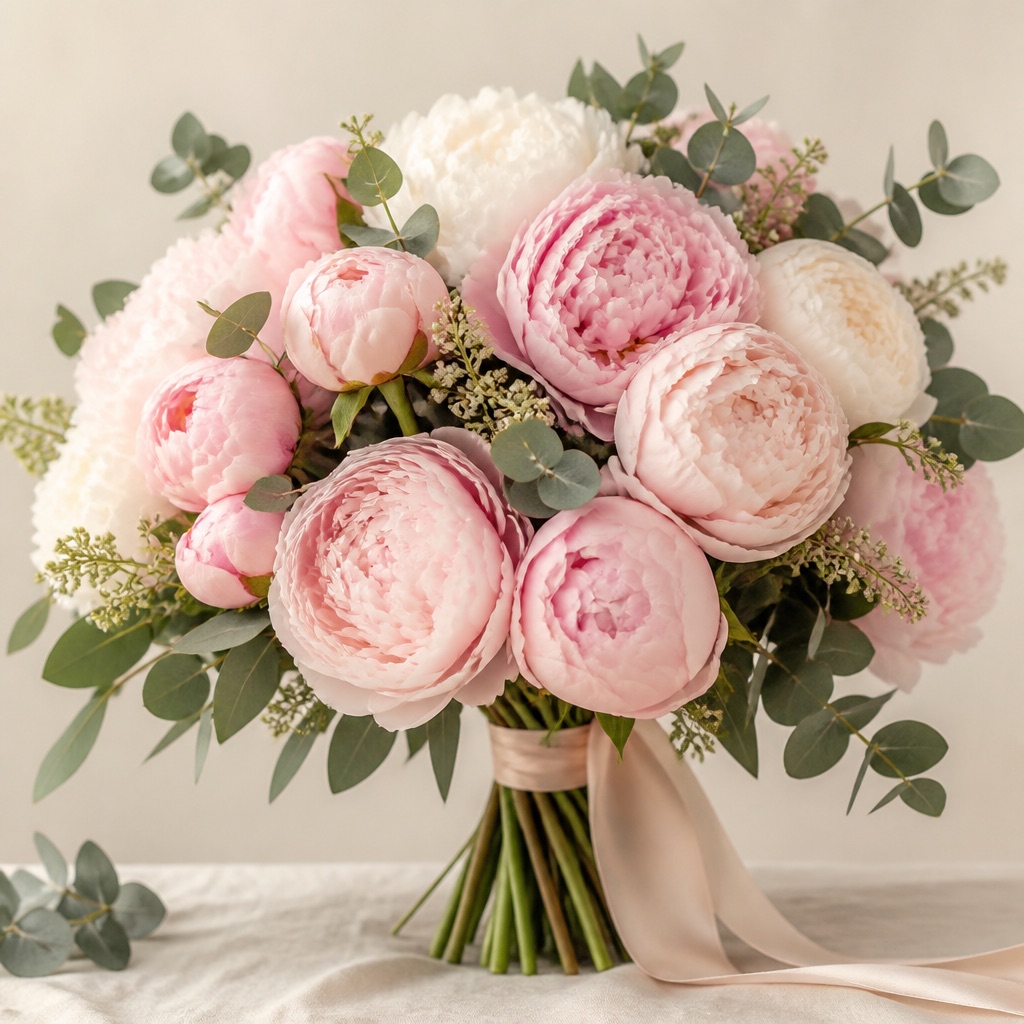 Soft Blush Peony Arrangement — Classic